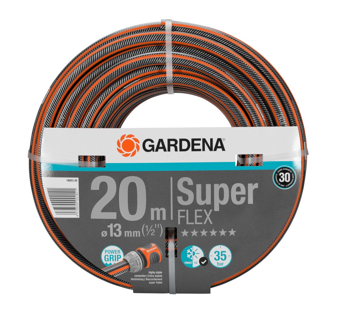 Kastmisvoolik Gardena Premium SuperFlex, 20 m 1/2" цена и информация | Kastekannud, voolikud, niisutus | kaup24.ee