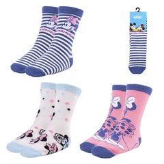 Sokid Minnie Mouse 3 paari Mitmevärviline hind ja info | Tüdrukute sukkpüksid ja sokid | kaup24.ee