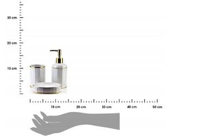 Ванной аксессуары набор 3 в 1 белого и золотистого цвета цена и информация | Аксессуары для ванной комнаты | kaup24.ee