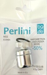 Kroomitud pöörel (üldine) 22F veesäästliku aeraatoriga, veevool 6l/min, kummist tihendiga hind ja info | BA-DE Sanitaartehnika, remont, küte | kaup24.ee