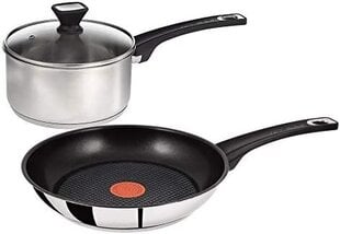 Набор сковородок Tefal ‎B125SA44, нержавеющая сталь цена и информация | Cковородки | kaup24.ee