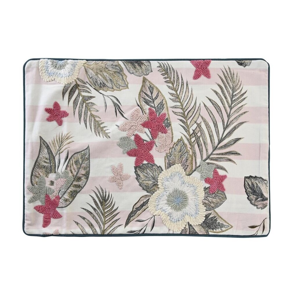 Padjakate DKD Home Decor 60 x 1 x 40 cm Roosa Roheline Troopiline цена и информация | Dekoratiivpadjad ja padjakatted | kaup24.ee