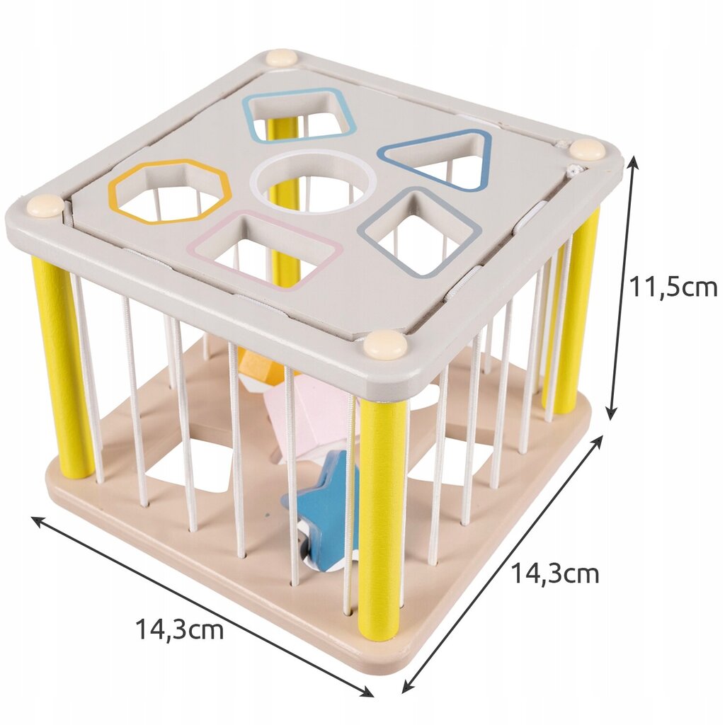 Puidust sensoorne kuubik lastele hind ja info | Arendavad mänguasjad | kaup24.ee