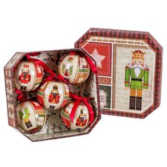 Ёлочные шарики Красный Разноцветный бумага Polyfoam Кукла-белоснежка 7,5 x 7,5 x 7,5 cm (5 штук) цена и информация | Ёлочные игрушки | kaup24.ee