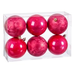 Ёлочные шарики Розовый Пластик Спираль 8 x 8 x 8 cm (6 штук) цена и информация | Ёлочные игрушки | kaup24.ee