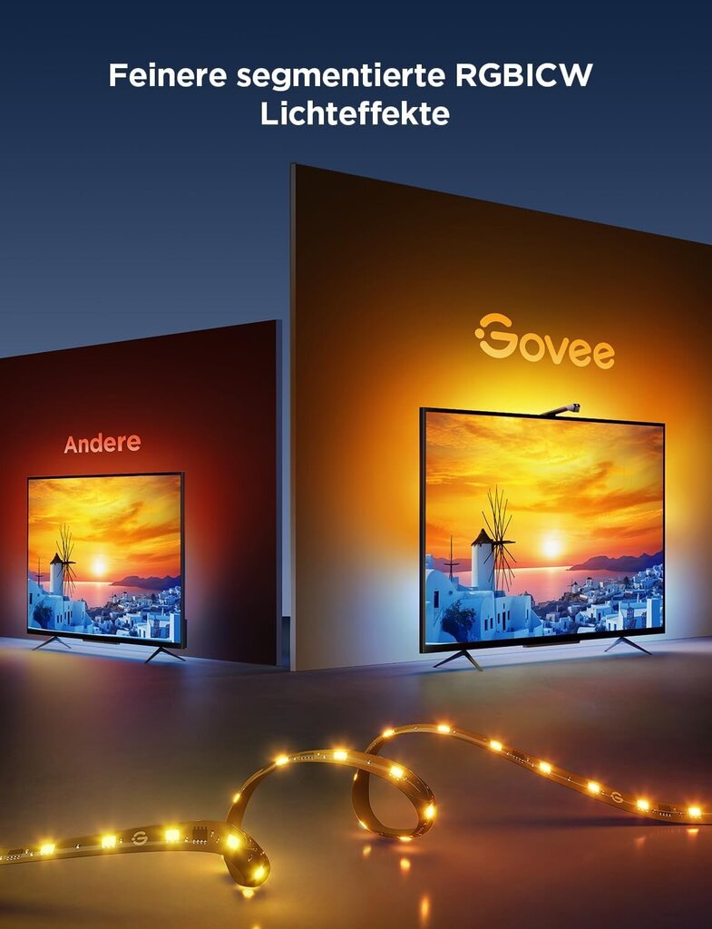 Govee TV Backlight 3 Lite with Fish-Eye 55cm-65cm цена и информация | Smart TV tarvikud | kaup24.ee