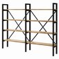 Industriaalstiilis riiul MEDIUM Double seeriast, Decorates 130x160 cm цена и информация | Riiulid | kaup24.ee