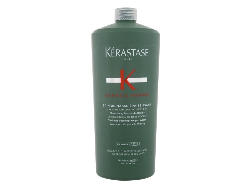 Šampoon nõrkadele, rabedatele juustele Kerastase Genesis Homme, 1000 ml цена и информация | Šampoonid | kaup24.ee