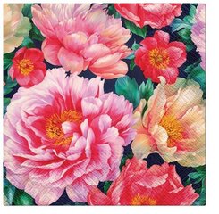 Салфетки Peonies blossom, 33x33 см цена и информация | Скатерти, салфетки | kaup24.ee