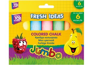 Kriidid Jumbo CoolForSchool, 6tk hind ja info | Kunstitarbed, voolimise tarvikud | kaup24.ee