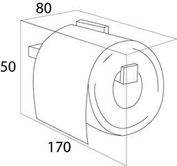 Harjatud terasest tualettpaberihoidja vannituppa „Tiger Items“ цена и информация | Аксессуары для ванной комнаты | kaup24.ee