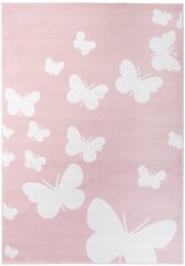 Детский ковер Butterfly pink, 120x170 см цена и информация | Ковры | kaup24.ee