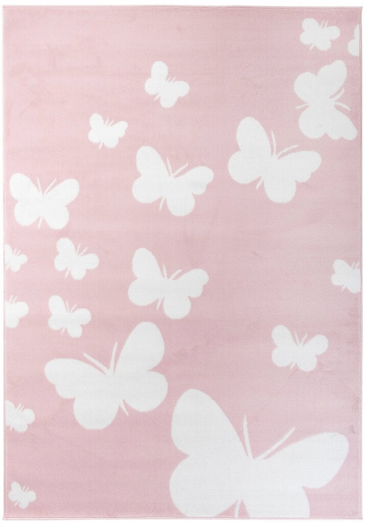 Laste vaip Butterfly roosa, 120x170cm цена и информация | Vaibad | kaup24.ee