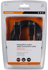 Vivanco кабель DisplayPort 3м (45518) цена и информация | Кабели и провода | kaup24.ee