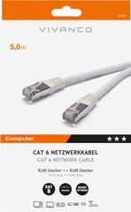 Vivanco сетевой кабель CAT 6 5 м (45371) цена и информация | Кабели и провода | kaup24.ee