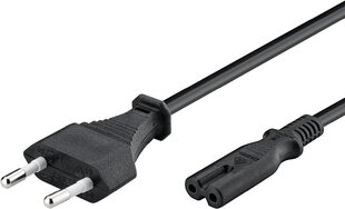 Goobay 97359 Euros Connection Cable / Power Cable / Power Cable / 2 Adrig / Eurostecker (тип C, CEE 7/16)> Сектор устройства C7 / Black / 0,5M цена и информация | Кабели и провода | kaup24.ee