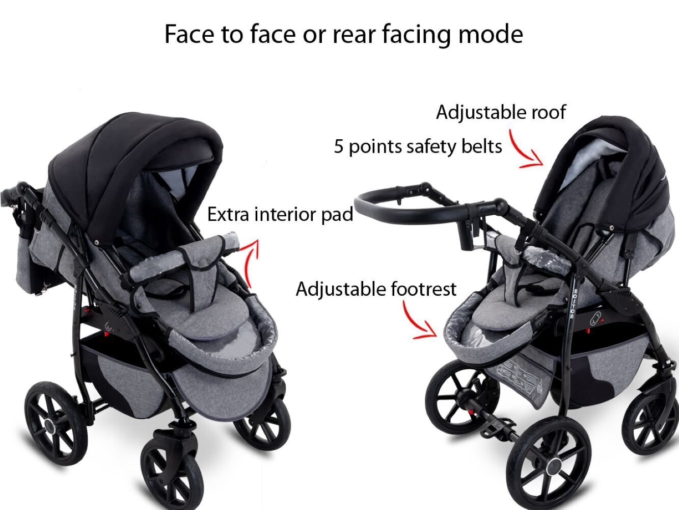 Universaalne jalutuskäru 3 in 1 Boston Travel System, kreemjas цена и информация | Vankrid, jalutuskärud | kaup24.ee