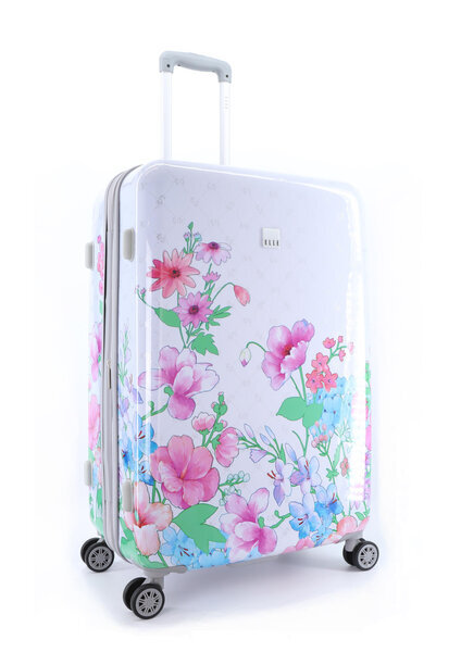 Suur kohver ELLE Flower valge 78x51x32 hind ja info | Kohvrid, reisikotid | kaup24.ee
