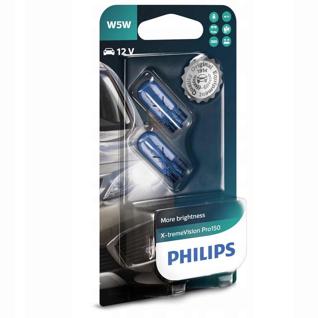 Autolambid Philips W5W X-Treme Vision Pro150 + 150% hind ja info | Autopirnid | kaup24.ee