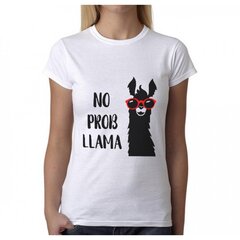Naiste T-särk No prob-llama цена и информация | Оригинальные футболки | kaup24.ee