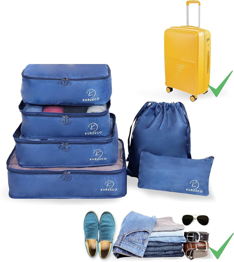 Kurzeco kohvri sisu organiseerija komplekt, 6 tk hind ja info | Kohvrid, reisikotid | kaup24.ee