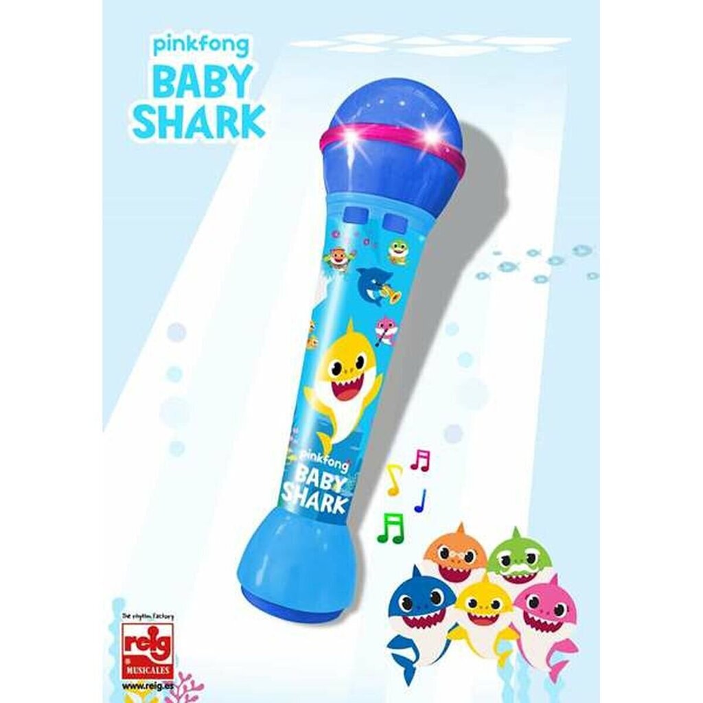 Mikrofon lastele Reig Baby Shark, 21 cm цена и информация | Arendavad mänguasjad | kaup24.ee