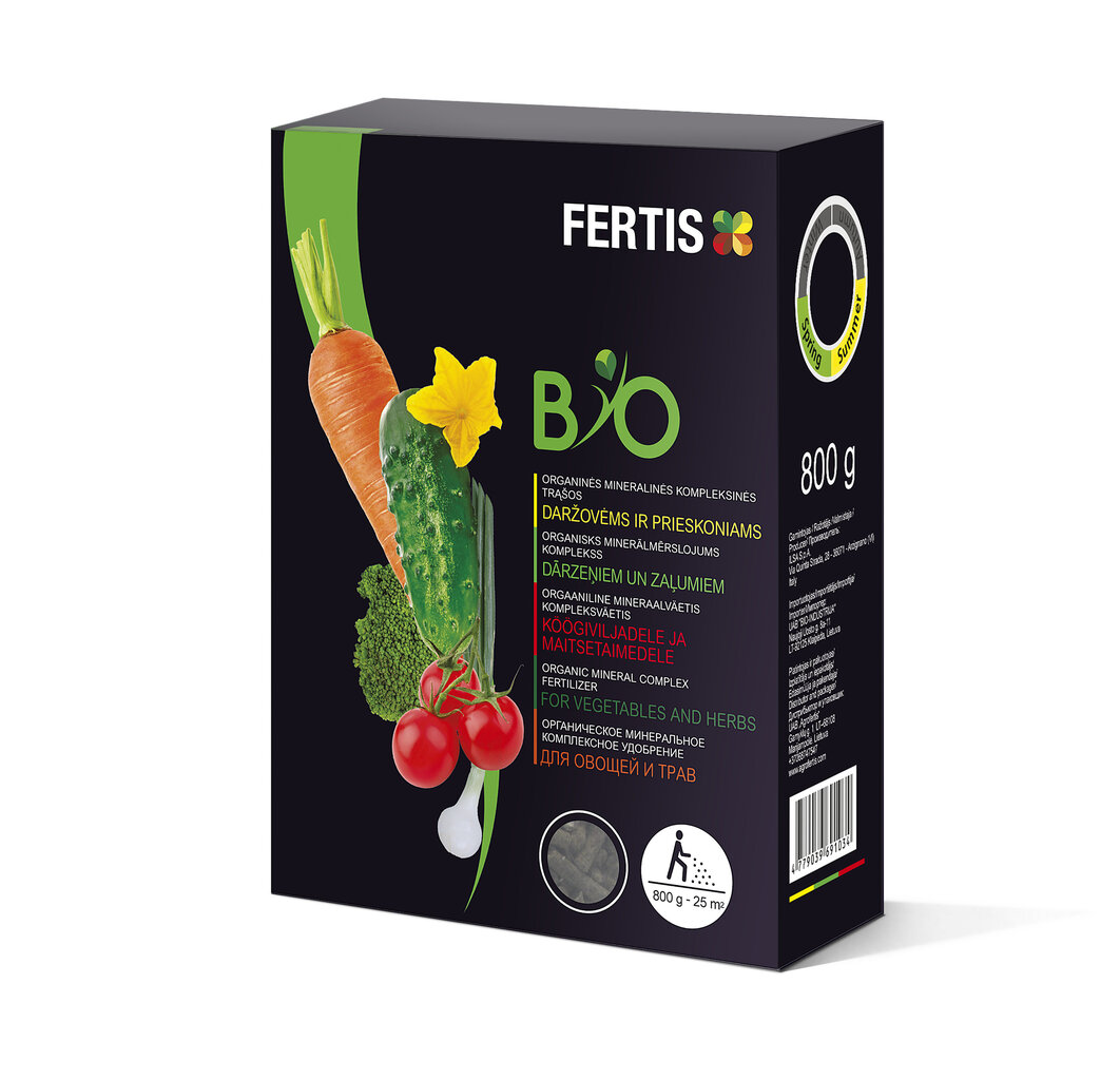 Fertis orgaaniline mineraalväetis köögiviljadele ja maitseainetele, 0,8 kg цена и информация | Kuivväetised | kaup24.ee
