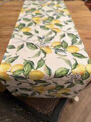 Laudlina Lemon Linen, Hortensias Home, 40x190 cm цена и информация | Скатерти, салфетки | kaup24.ee