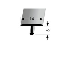 Алюминиевый профиль для соединения покрытий EB 290 F9 Kuberit цена и информация | Профили соединения | kaup24.ee