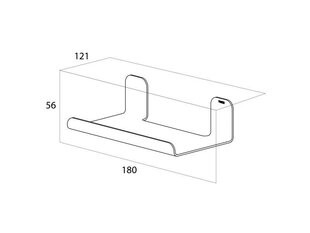 Riiul Tiger Colar poleeritud roostevabast terasest 18 cm цена и информация | Аксессуары для ванной комнаты | kaup24.ee