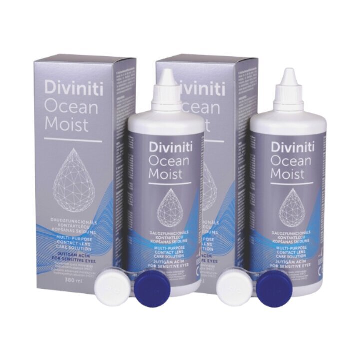 Kontaktläätsede hooldusvedelik Diviniti Ocean Moist 380ml, 2 tk hind ja info | Läätsevedelikud | kaup24.ee