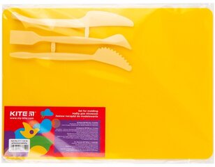 Подставка для пластилина KITE, 250х180мм, с 3 инструментами, желтая цена и информация | Принадлежности для рисования, лепки | kaup24.ee