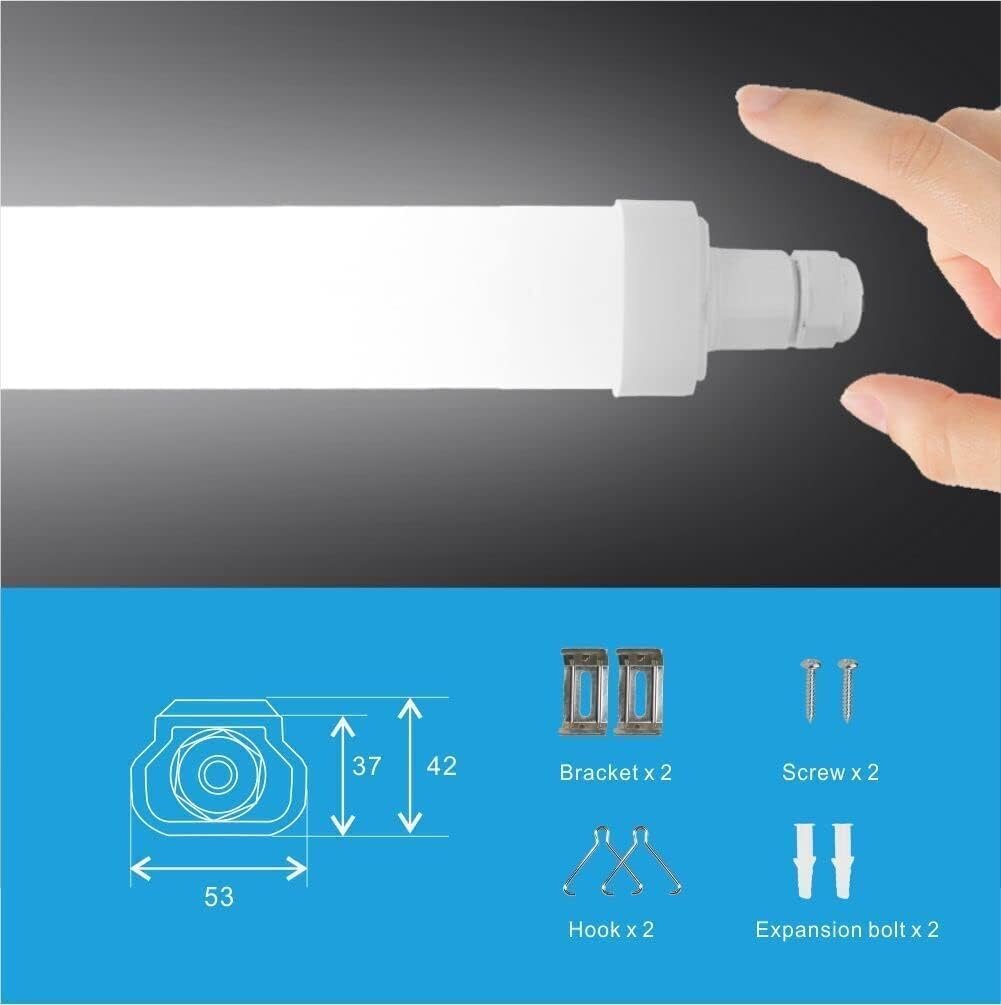 Sundertec Led-laevalgusti, 45W, 145cm, 2tk, valge цена и информация | Laelambid | kaup24.ee