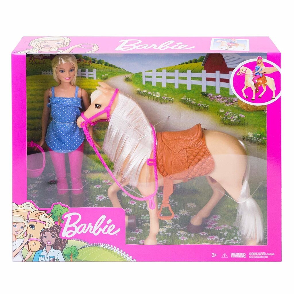 Nukk Barbie hobusega FXH13 hind ja info | Tüdrukute mänguasjad | kaup24.ee