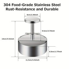 Пресс для мяса бургеров, серебряный цена и информация | Столовые и кухонные приборы | kaup24.ee