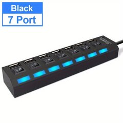 Elegantne 7-port USB 2.0 adapter цена и информация | Адаптеры и USB-hub | kaup24.ee