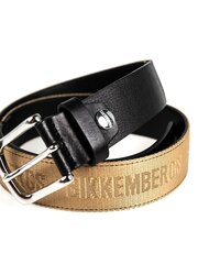 Bikkembergs Пояс - E2CPME351224 - ЧерныйБежевый E2CPME351224 цена и информация | Мужские ремни | kaup24.ee