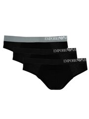 Emporio Armani Slipy 3 Pack - 111734 3R728 - Черный 111734 3R728 цена и информация | Мужские боксеры | kaup24.ee