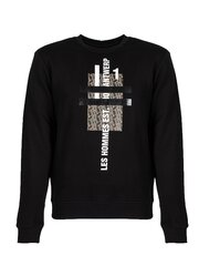 Les Hommes Толстовка с капюшоном - LLH421-758P | Round Neck Sweater - Черный  regular fit LLH421-758P | Round Neck Sweater цена и информация | Мужские толстовки | kaup24.ee
