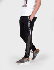 Les Hommes Брюки Jogging - UHJ102750U | Jogging - ЧерныйХаки  slim fit UHJ102750U | Jogging цена и информация | Мужские брюки | kaup24.ee