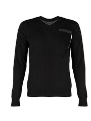 Les Hommes Свитер V-neck - LKK103-606U | Fit Jumper In Fine Gage Pocket With Zip - Черный  regular fit LKK103-606U | Fit Jumper In Fine Gage Pocket With Zip цена и информация | Мужские свитера | kaup24.ee