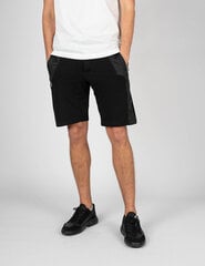 Les Hommes Шорты - LKJ501 756A | Short Sweatpants in Mercerized Cotton - Черный  regular fit LKJ501 756A | Short Sweatpants in Mercerized Cotton цена и информация | Мужские шорты | kaup24.ee