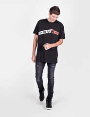 Les Hommes T-shirt - URG820P UG807A | Oversized T-Shirt with Ripped Print - Черный  loose fit URG820P UG807A | Oversized T-Shirt with Ripped Print цена и информация | Мужские футболки | kaup24.ee