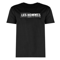 Les Hommes T-shirt Front Logo - LKT202 700P | Regular Fit Mercerized Cotton T-Shirt - Черный  regular fit LKT202 700P | Regular Fit Mercerized Cotton T-Shirt цена и информация | Мужские футболки | kaup24.ee