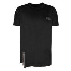 Les Hommes T-shirt With Zip - LKT143 703 | Regular Fit Mercerized - Черный  regular fit LKT143 703 | Regular Fit Mercerized цена и информация | Мужские футболки | kaup24.ee