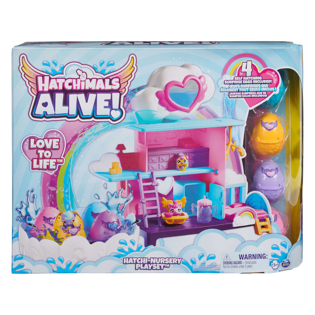 Üllatus beebi lastetoa komplekt + 4 figuuri Hatchimals Alive! цена и информация | Tüdrukute mänguasjad | kaup24.ee