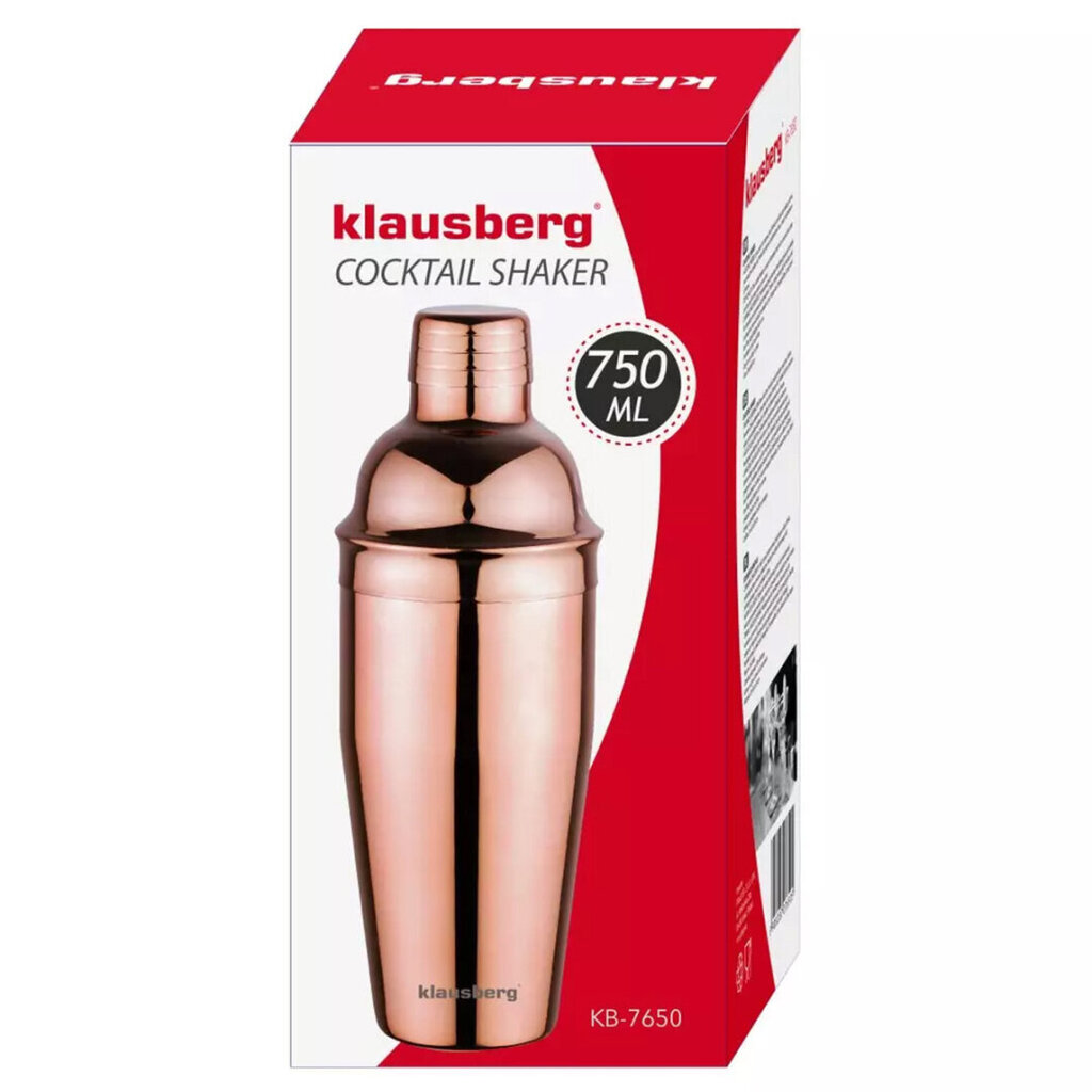 Kokteilišeiker 750ml KLAUSBERG roosa kuld цена и информация | Köögitarbed | kaup24.ee