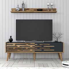 ТВ-блок Asir, 140x35x45 см, коричневый/серый цена и информация | Тумбы под телевизор | kaup24.ee