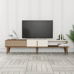 TV alus Asir, 180x40x35 cm, pruun/beež цена и информация | Тумбы под телевизор | kaup24.ee