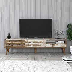 TV alus Asir, 180x35x45 cm, pruun/valge/marmor hind ja info | TV alused | kaup24.ee